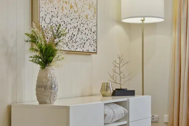 Elegant modern living room with premium furniture and styling